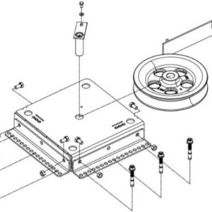 Hoekkast compleet met holle rol nr5 op beton vloer