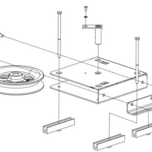 Hoekkast compleet met holle rol 290mm geschikt voor roostervloer